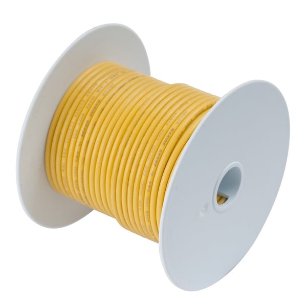 Primary Wire, Marine, 8 AWG, 1C C, Yellow, Vinyl, Stranded, 600V, 50 ft.